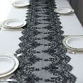 thumbnail image 1 of Efavormart 15"x117" Black Premium Lace Table Runner Vintage Classy Rustic Runner Decor With Scalloped Frill Edges, 1 of 10