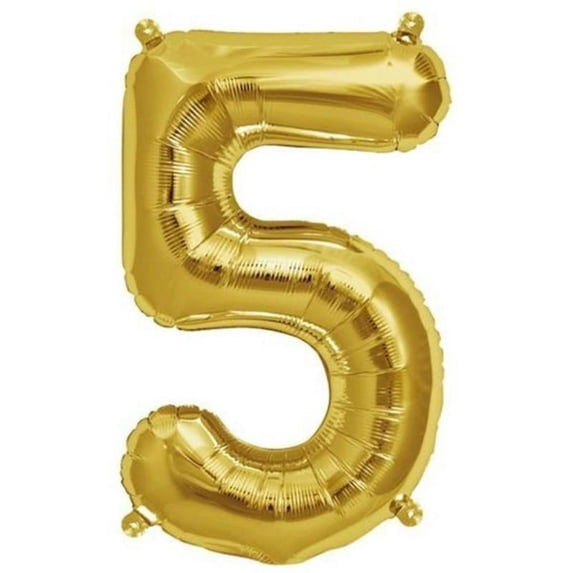 Efavormart 16" Shiny Metallic Gold Mylar Foil Alphabet Letter and Number Balloons