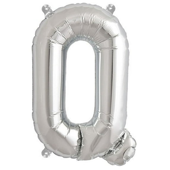 Efavormart 16" Shiny Metallic Silver Mylar Foil Alphabet Letter and Number Balloons