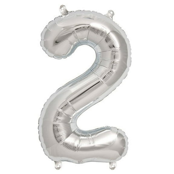 Efavormart 16" Shiny Metallic Silver Mylar Foil Alphabet Letter and Number Balloons