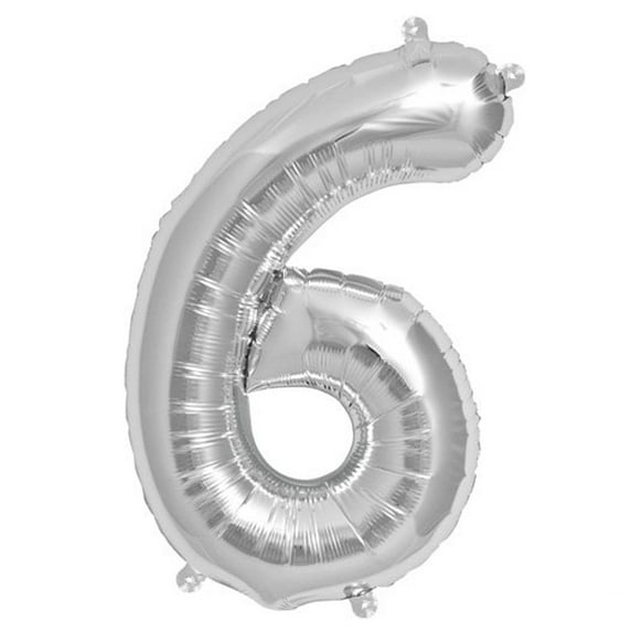 Efavormart 16" Shiny Metallic Silver Mylar Foil Alphabet Letter and Number Balloons