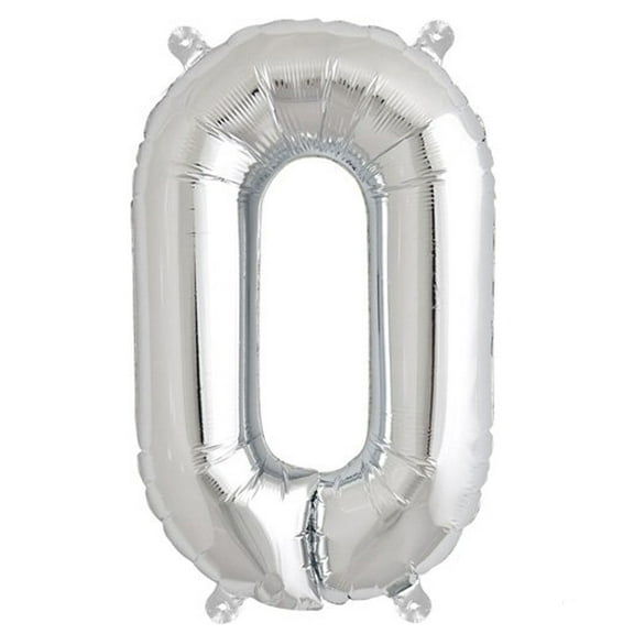 Efavormart 16" Shiny Metallic Silver Mylar Foil Alphabet Letter and Number Balloons