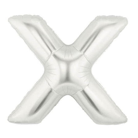 Efavormart 16" Shiny Metallic Silver Mylar Foil Alphabet Letter and Number Balloons