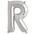 thumbnail image 1 of Efavormart 16" Shiny Metallic Silver Mylar Foil Alphabet Letter and Number Balloons, 1 of 9