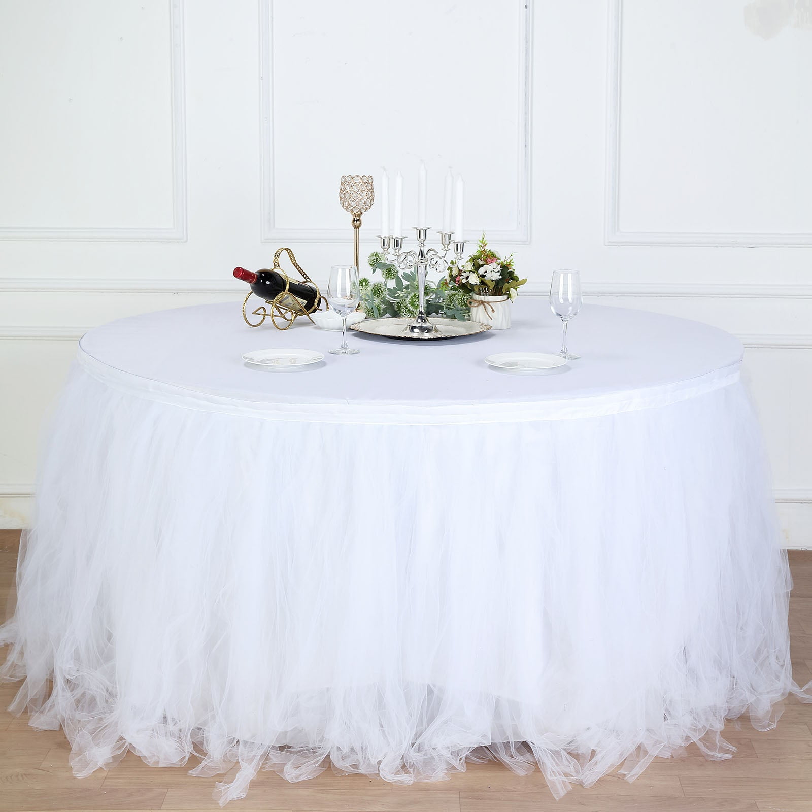 Fluffy table skirt hotsell