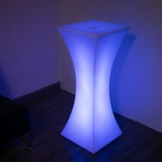 Efavormart 18x43 Cordless LED Rechargeable Light Up Cocktail Table Furniture - Color Changing, Waterproof with Accessory Bag