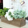 thumbnail image 1 of Efavormart 18x6'' Natural Brown Rectangle Wood Box DIY Rustic Wooden Planter Boxes With Plastic Liner For Wedding Party Decoration, 1 of 11
