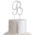 thumbnail image 1 of Efavormart 2.5" Bedazzling Rhinestone Letter Cake Toppers For Wedding Party Special Event Personalized Decorations| Letter| F, 1 of 5