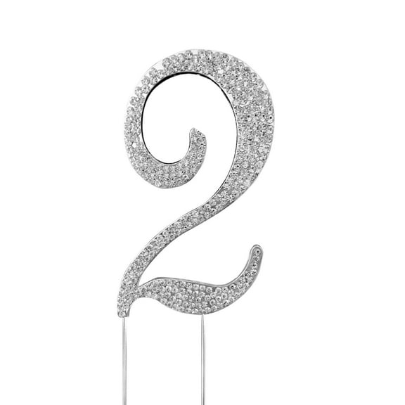 Efavormart 2.5" Bedazzling Rhinestone Letter Cake Toppers For Wedding Party Special Event Personalized Decorations| Letter| I