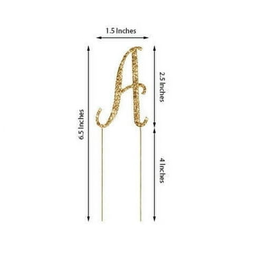Efavormart 2.5" Tall Gold Shinny Rhinestone Letters Cake Toppers For Wedding Birthday Party Special Event Decorations - Letter C