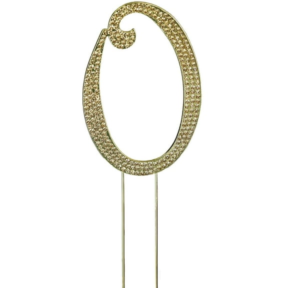 Efavormart 2.5" Tall Gold Shinny Rhinestone Letters Cake Toppers For Wedding Birthday Party Special Event Decorations - Letter G