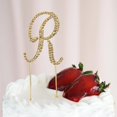 thumbnail image 1 of Efavormart 2.5" Tall Gold Shinny Rhinestone Letters Cake Toppers For Wedding Birthday Party Special Event Decorations - Letter R, 1 of 9