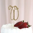 thumbnail image 1 of Efavormart 2.5" Tall Gold Shinny Rhinestone Letters Cake Toppers For Wedding Birthday Party Special Event Decorations - Letter W, 1 of 10