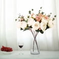 thumbnail image 1 of Efavormart 2 Bushes Ivory / Cream Peony, Rose Bud And Hydrangea Artificial Silk Flower Bouquets For Wedding Home Floral Arrangement, 1 of 10