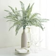 thumbnail image 1 of Efavormart 2 Bushes | 18" Artificial Boston Fern Leaf Stems, Faux Fern Plants Decor - Frosted Green, 1 of 11