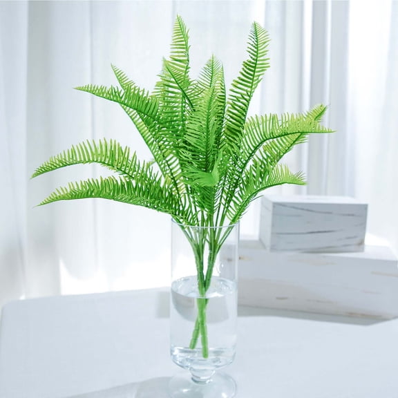Efavormart 2 Bushes | 19" Artificial Green Cycas Fern Leaf Spray Indoor Faux Plant Decor Wedding Bouquets