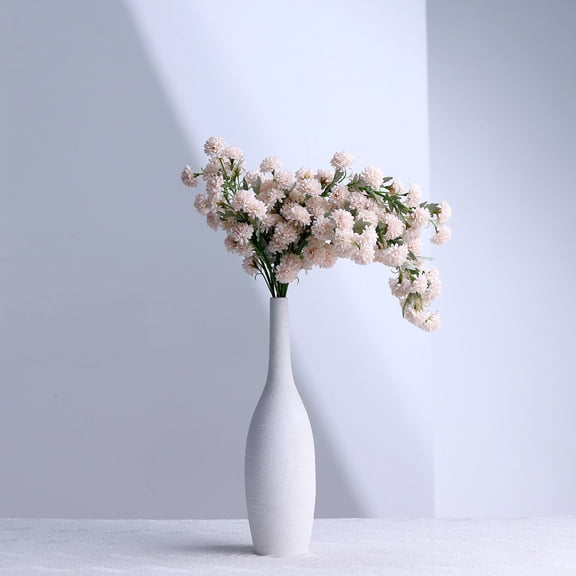 Efavormart 2 Bushes - 33" Blush Chrysanthemum Silk Flowers, Artificial Mums Pom Pom Spray for DIY, Wedding, Party, Centerpieces, Flower Arrangements, Bridal Bouquets Décor