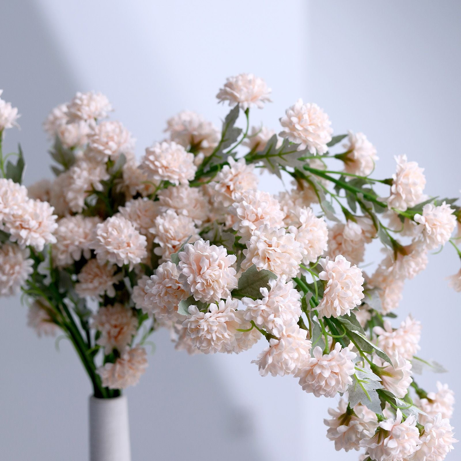 Efavormart 2 Bushes - 33" Blush Chrysanthemum Silk Flowers, Artificial ...
