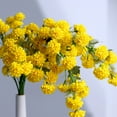 thumbnail image 1 of Efavormart 2 Bushes - 33" Yellow Chrysanthemum Silk Flowers, Artificial Mums Pom Pom Spray - Perfect for Wedding Ceremonies, Anniversary, Birthday, Gathering, Celebrations, Centerpieces, 1 of 11