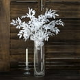 thumbnail image 1 of Efavormart 2 Bushes | 42" Tall White Artificial Silk Plant Stem Vase Fillers, Faux Beech Leaf Branches for Table, Banquet, Wedding, Office, Events, Centerpieces, Backdrops, and Stage Decor, 1 of 10