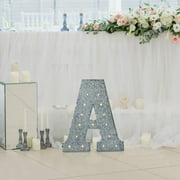 Efavormart 2 FT | Vintage Metal Marquee Letter Lights Cordless With 16 Warm White LED - A