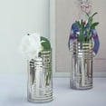 thumbnail image 1 of Efavormart 2 Pack 10" Gold Striped Cylinder Vases Glass Vases Flower Centerpieces, 1 of 10