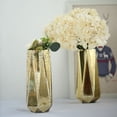 thumbnail image 1 of Efavormart 2 Pack 11" Gold Mercury Glass Vases Geometric Vases Flower Centerpieces, 1 of 11