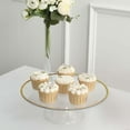 thumbnail image 1 of Efavormart 2 Pack | 12" Clear With Gold Rim Plastic Cupcake Dessert Display Riser, Disposable Pedestal Cake Stand, 1 of 11