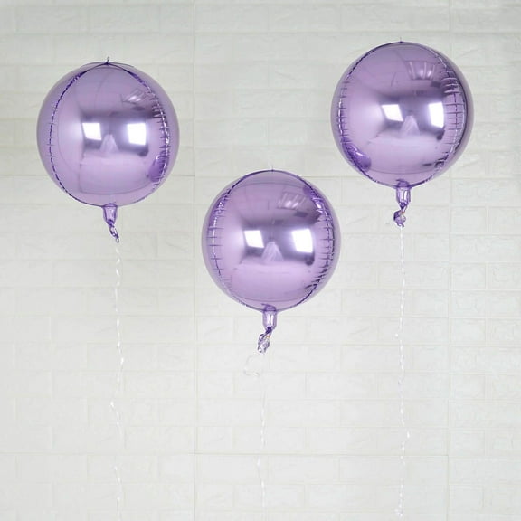Efavormart 2 Pack 12" Lavender Aluminum Foil Round Sphere Balloon Wholesale 4D Mylar Balloons