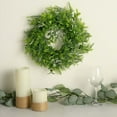 thumbnail image 1 of Efavormart 2 Pack | 12" Window Wreath Artificial Green Leaves Pillar Candle Rings, 1 of 11