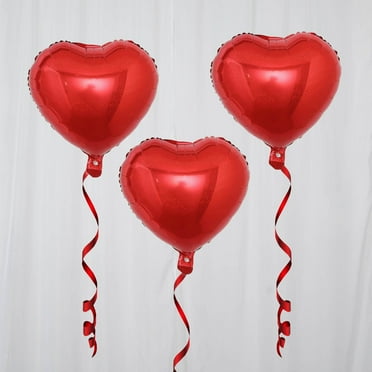 Efavormart 2 Pack 15" Red Aluminum Foil Heart Mylar Balloons Wholesale Mylar Balloons