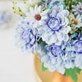 thumbnail image 1 of Efavormart 2 Pack | 19" Dusty Blue Artificial Dahlia Silk Flower Bouquet Bushes, 1 of 11