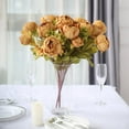 thumbnail image 1 of Efavormart 2 Pack | 19" Gold Silk Peony Flower Bouquet Arrangements, Artificial Wedding Bridal Bouquets, 1 of 11