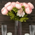 thumbnail image 1 of Efavormart 2 Pack | 19" Pink Silk Peony Flower Bouquet Arrangements, Artificial Wedding Bridal Bouquets, 1 of 11