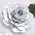 thumbnail image 1 of Efavormart 2 Pack 20” 3D Craft Rose Silver Real Feel Foam Rose For Wall Backdrop Party Event Home Decor, 1 of 6