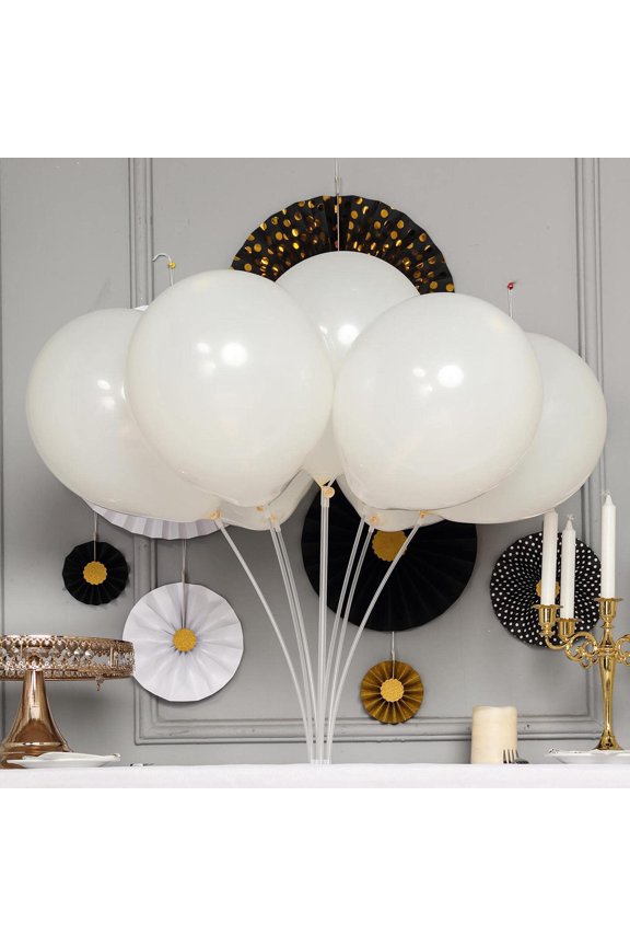 2 Pack 30" Clear Balloon Stand Kit Stick Balloon Column With Beautiful Flower Base For Wedding Party Decoration