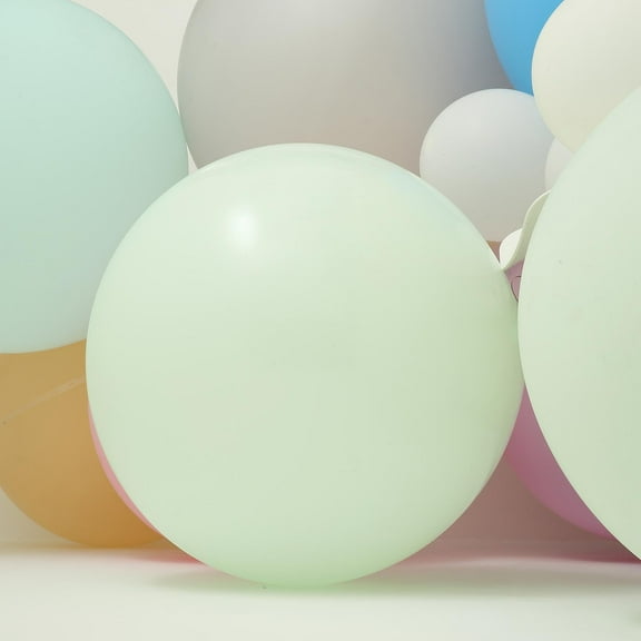 Efavormart 2 Pack 32" Extra Large Pastel Mint Round Latex Balloons Air Helium Balloons Party Balloons
