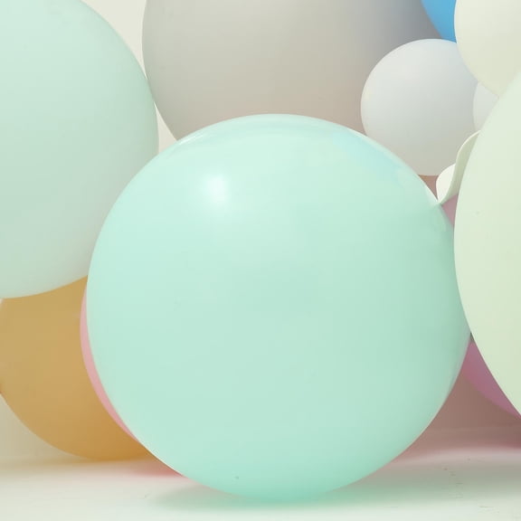 Efavormart 2 Pack 32" Extra Large Pastel Seafoam Round Latex Balloons Air Helium Balloons Party Balloons