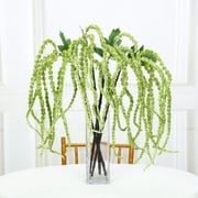 Efavormart 2 Pack | 36” Green Amaranthus Artificial Flower Stem With Ivy Leaves For Centerpieces Wedding Decoration