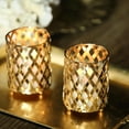 thumbnail image 1 of Efavormart 2 Pack 4" Tall Metal Gold Candle Holder Set Votive Candle Holder Set Wedding Table Centerpiece, 1 of 11