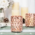 thumbnail image 1 of Efavormart 2 Pack 4" Tall Metal Rose Gold Candle Holder Set Votive Candle Holder Set Wedding Table Centerpiece, 1 of 11