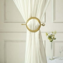 "Efavormart 2 Pack | 7"" Silver Round Barrette Style Crystal Curtain Tie Backs, Decorative ...