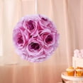 thumbnail image 1 of Efavormart 2 Pack | 7" Lavender Flower Ball Silk Rose Pomander Kissing Ball, 1 of 11
