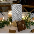thumbnail image 1 of Efavormart 2 Pack | 9” Metallic Silver Crystal Beaded Pillar Votive Candle Holder Set, Multipurpose Crystal Flower Stem Vase, 1 of 5