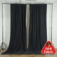 thumbnail image 1 of Efavormart 2 Pack | Black Fire Retardant Scuba Polyester Curtain Panel Backdrops Wrinkle Free With Rod Pockets - 10ftx10ft, 1 of 11