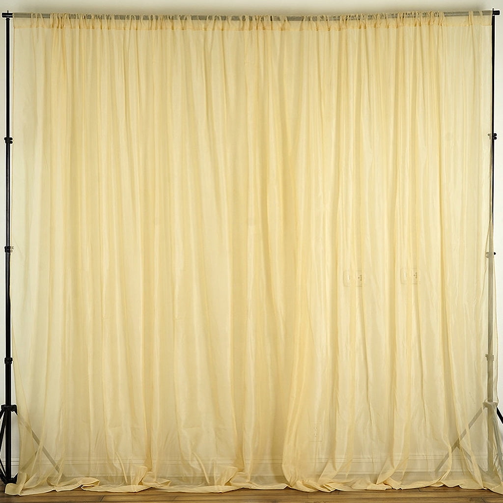 Efavormart 2 Pack | Champagne Fire Retardant Sheer Organza Premium ...