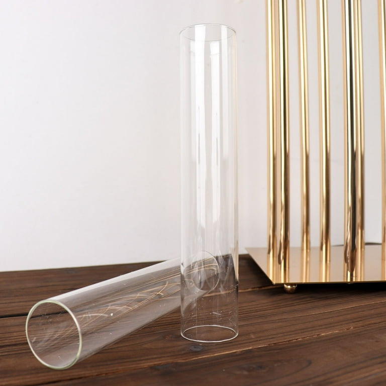 Efavormart 2 Pack Glass Candelabra Shades Open End Hurricane Design 10 Clear Stylish Table Centerpiece for Weddings Events
