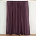 thumbnail image 1 of Efavormart 2 Pack | Eggplant Polyester Drapery Panels With Rod Pockets, Photography Backdrop Curtains, 5ftx8ft - 130 GSM, 1 of 10