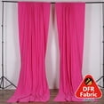 thumbnail image 1 of Efavormart 2 Pack | Fuchsia Fire Retardant Scuba Polyester Curtain Panel Backdrops Wrinkle Free With Rod Pockets - 10ftx10ft, 1 of 10