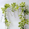 thumbnail image 1 of Efavormart 2 Pack Lavender Silk Wisteria Flower Garland Hanging Vines, Artificial Floral Garland Wedding Arch Decor - 6ft, 1 of 6